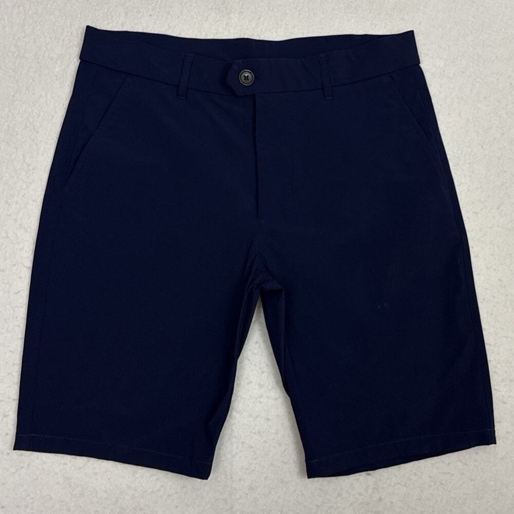 Greyson Montauk Golf Shorts Mens 31 Navy Blue Performance Stretch 9 Inch